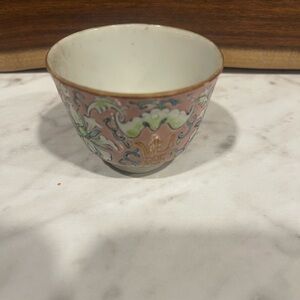 Elegant Pink Floral Ceramic Cup